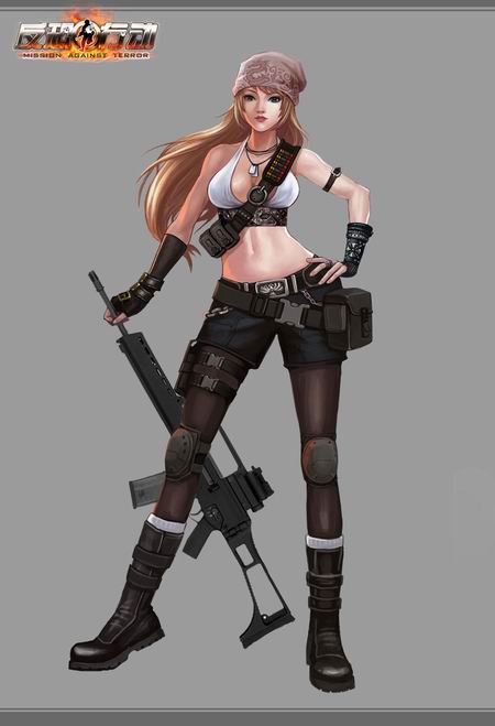 金山首款fps《反恐行动》精美原画首次曝光; 反恐行动角色原画; 反恐