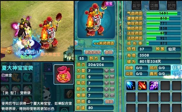 梦幻诛仙玩家截图 夏大神宝宝宠物展示