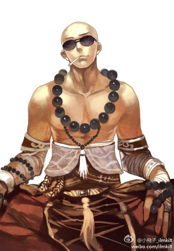 霸气侧漏《剑网3》成男体型手绘黑帮版