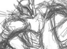上古世紀玩家手繪素描系原畫 戰士的怒嚎