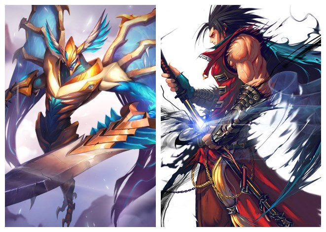 亚托克斯&剑魔奥拉夫&斩狂劫&魔影师艾希&霜语者基兰&时空术士(偷笑)