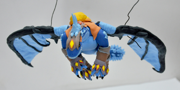 粘土手工超轻粘土手工制作魔兽碧蓝幼龙坐骑