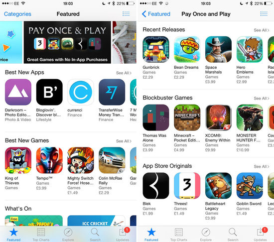 苹果App Store推广无应用内购游戏专区
