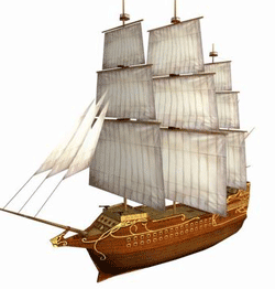 西方船只-三桅帆船